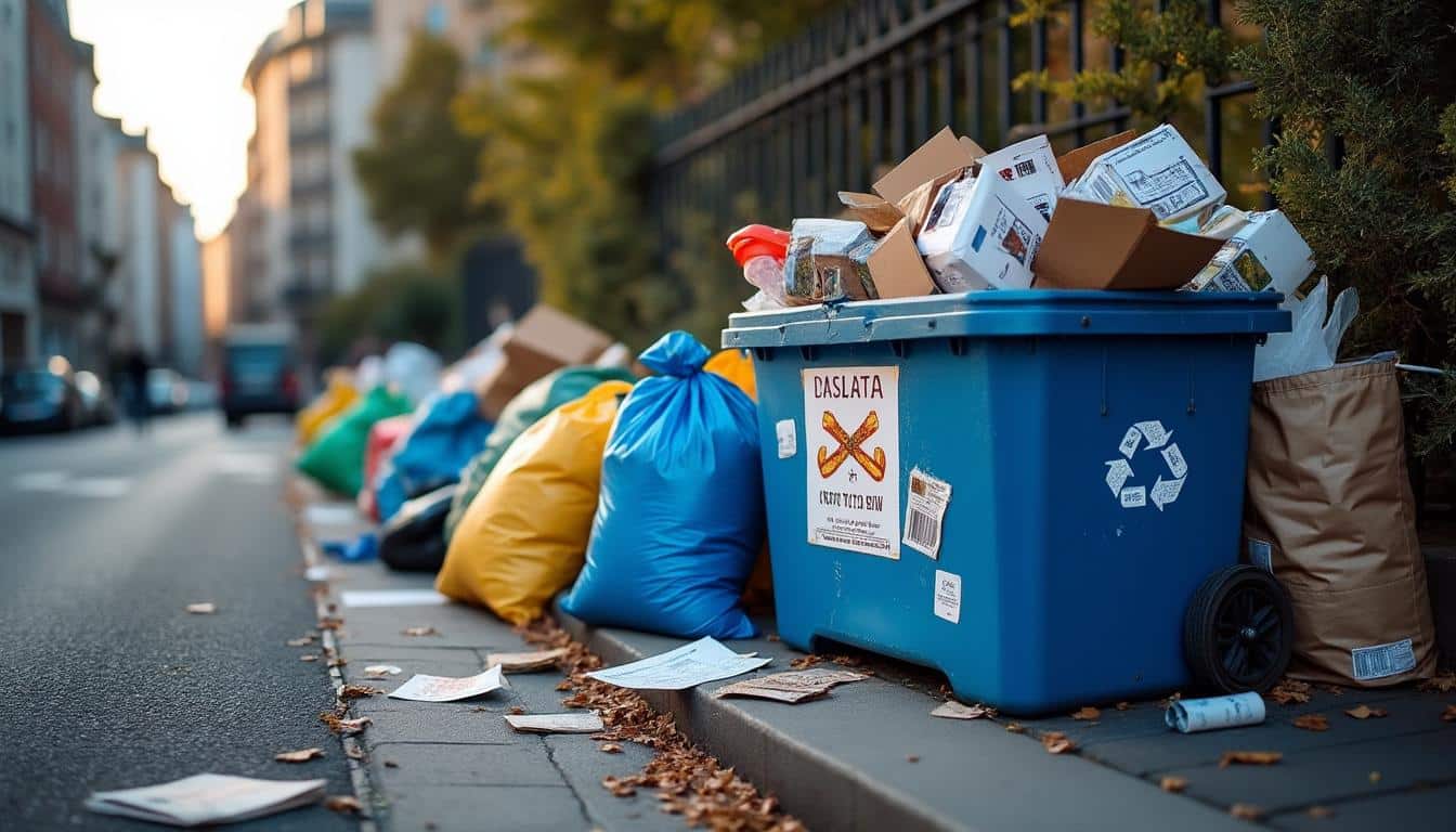 Illustration: Comprendre le rôle du conteneur bleu dans la gestion des déchets