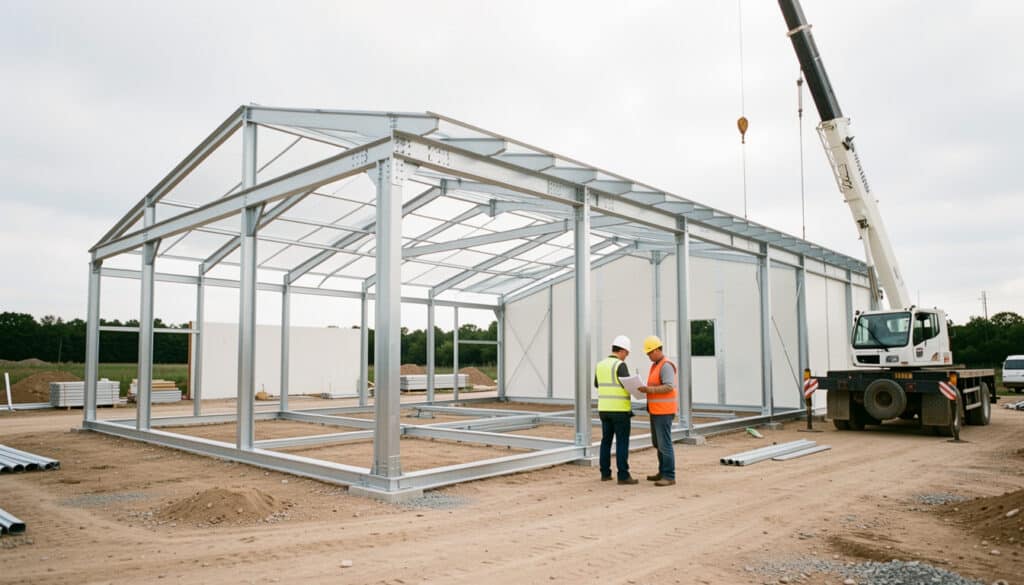 Bâtiment préfabriqué en acier : prix, durée et choix