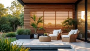 Panneau en bois brise vue : guide pour intimité et style extérieur